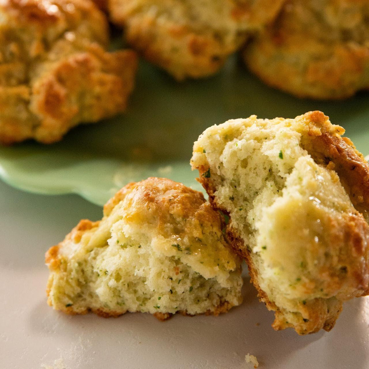 Pesto Parmesan Drop Biscuits