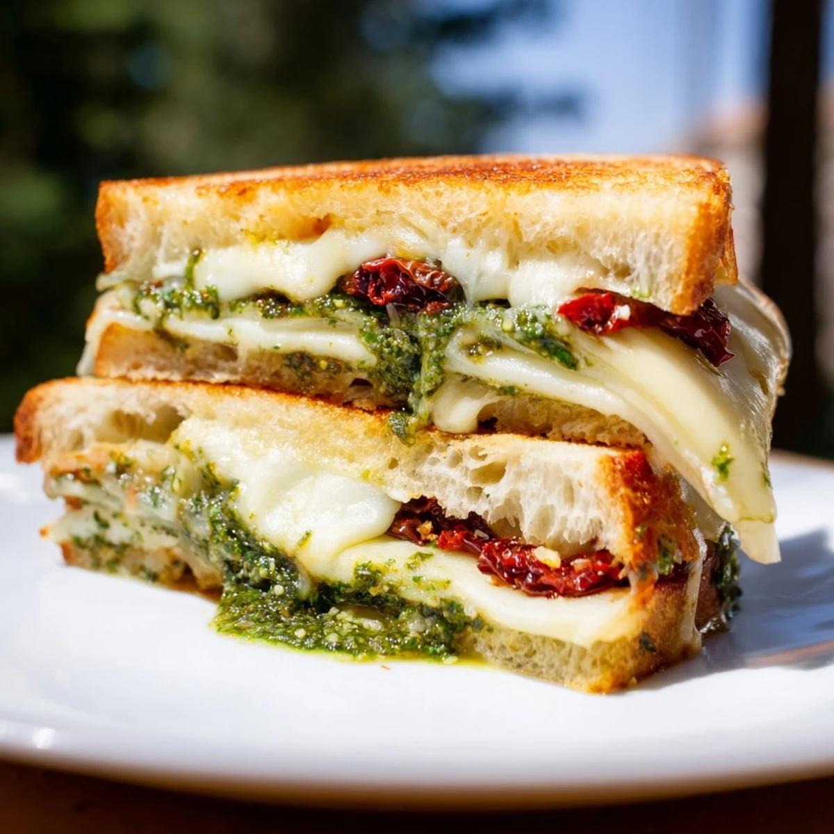 Pesto & Sun-Dried Tomato Grilled Cheese