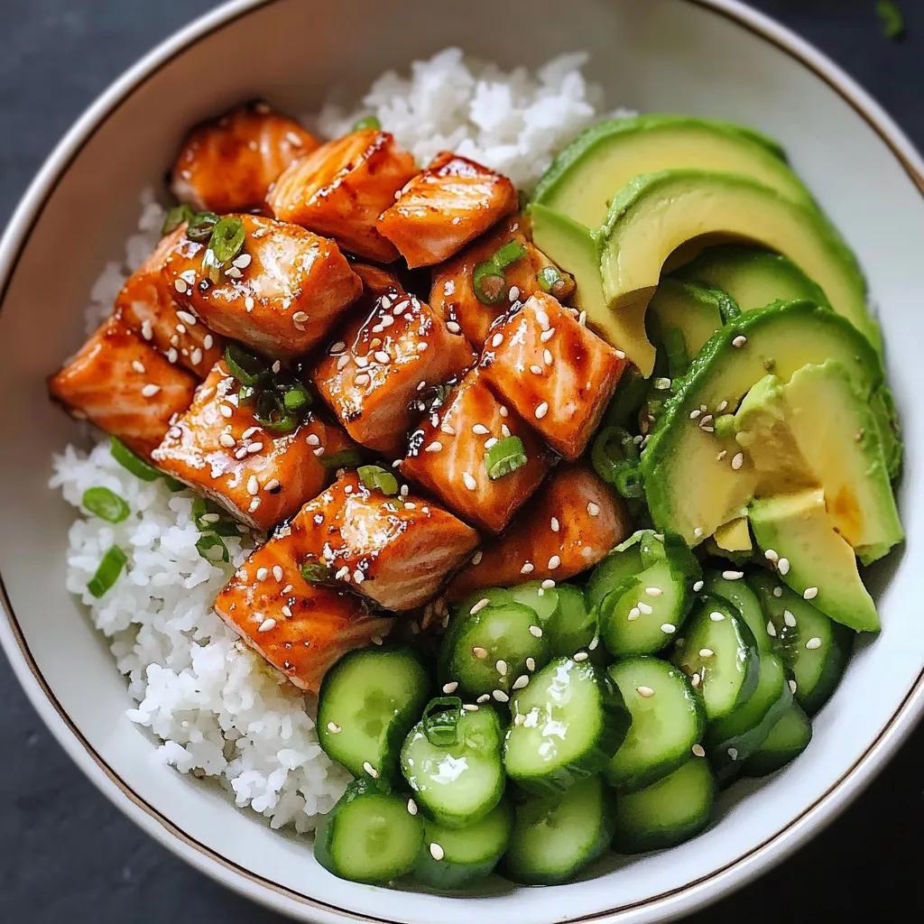Hot Honey Salmon Bowls