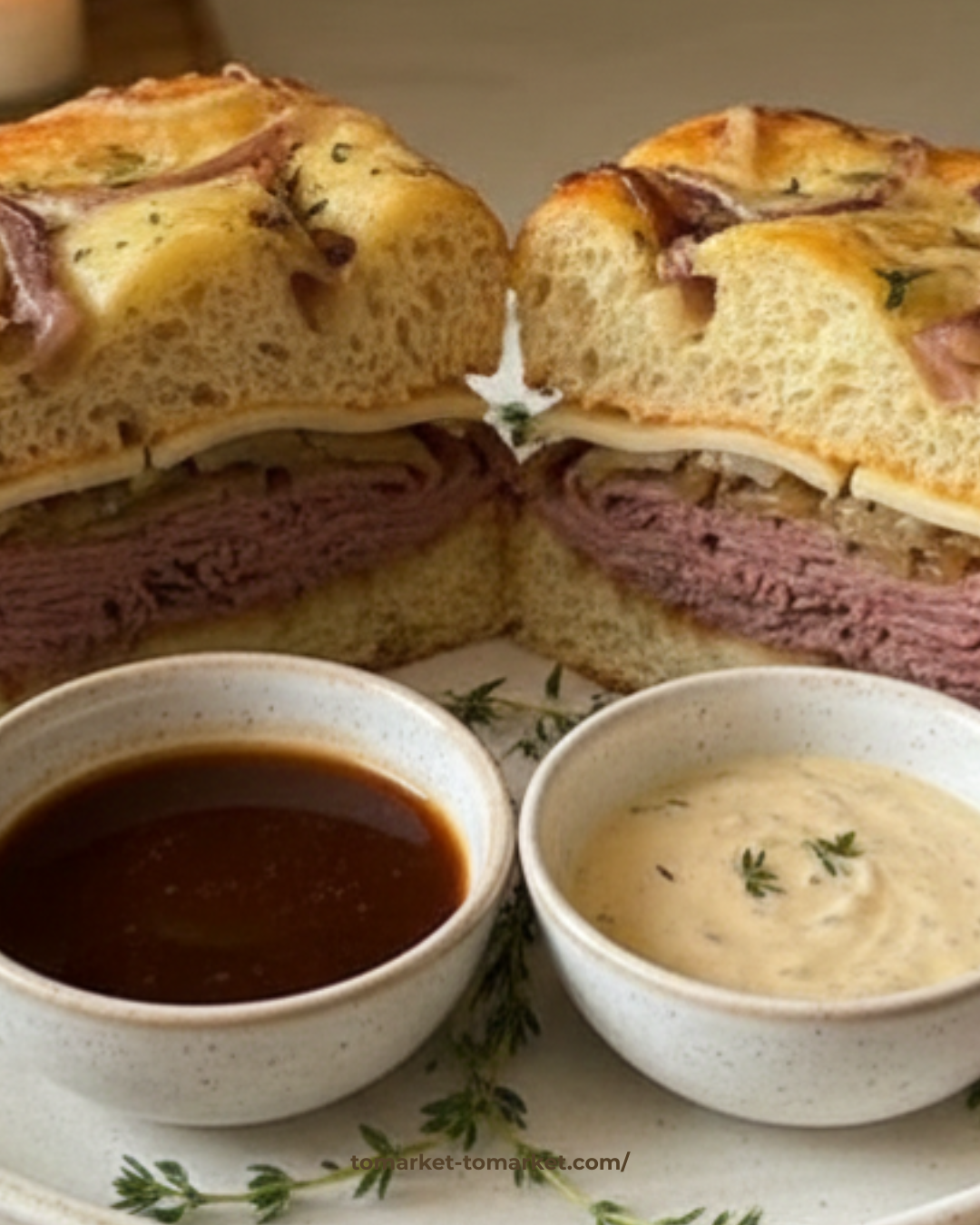 French Onion Focaccia Dips