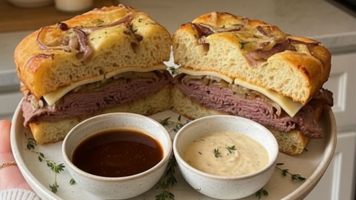 French Onion Focaccia Dips
