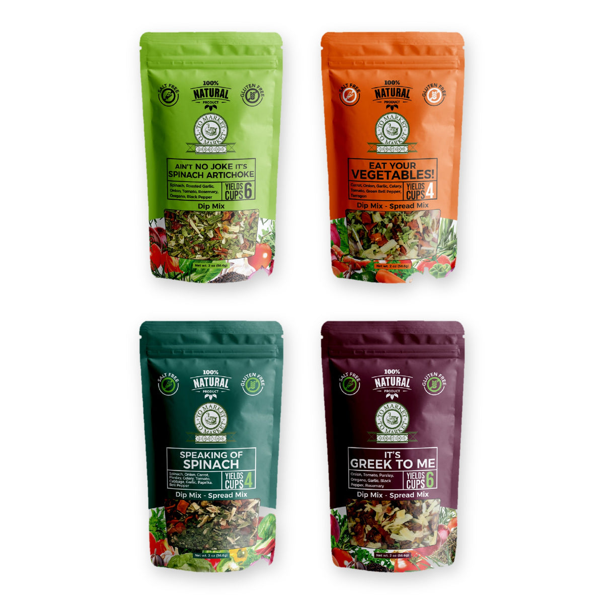 Veggie Garden 4 Pack dip mix pouches